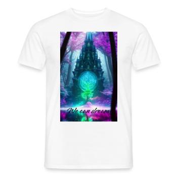 Nous pouvons rêver - T-shirt homme - blanc - Devant - AI Model Male 178 dark (178cm)
