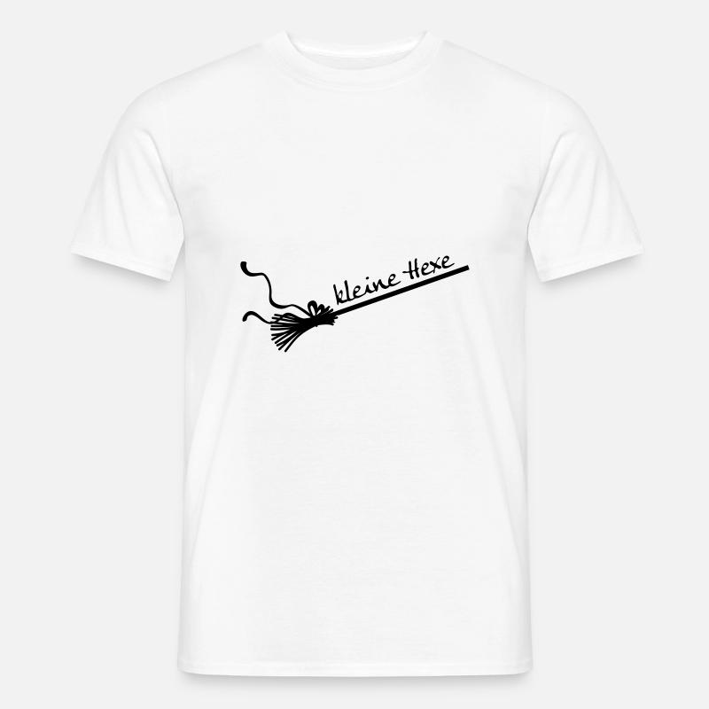 Kleine Hexe Besen - Männer T-Shirt - Weiß
