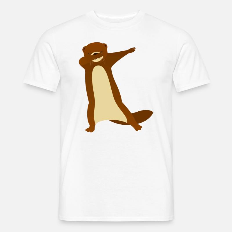 Otter Dab Dance - Cool Gift - Männer T-Shirt - Weiß