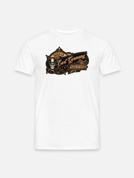 Born in the GDR - Männer T-Shirt - Weiß