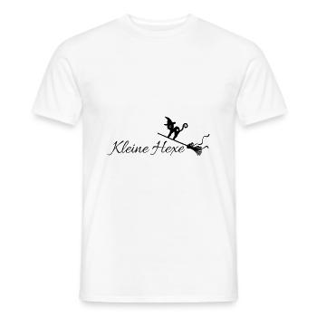 kleine Hexe Katze auf Besen - Männer T-Shirt - Weiß - Vorne - AI Model Male 178 dark (178cm)