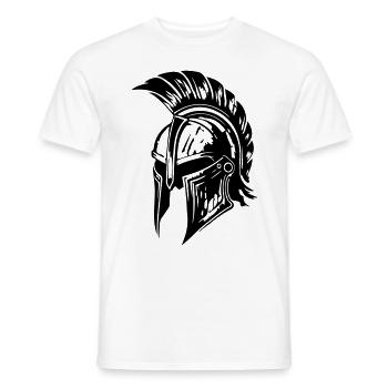 Spartaner Helm Gladiator Sparta - Männer T-Shirt - Weiß - Vorne - AI Model Male 178 dark (178cm)