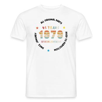 Fantastisch seit Januar 1979 Jahrgang 45 Jahre Geburtstag - Männer T-Shirt - Weiß - Vorne - AI Model Male 178 dark (178cm)