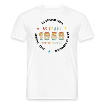 Awesome Since January 1959 Vintage 65 ans Birthday - T-shirt homme - blanc - Devant - AI Model Male 178 dark (178cm)