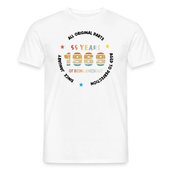 Awesome seit Januar 1969 Jahrgang 55 Jahre Geburtstag - Männer T-Shirt - Weiß - Vorne - AI Model Male 178 dark (178cm)