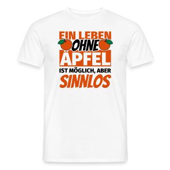 Apple gift funny saying apples - Men's T-Shirt - white - Front - AI Model Male 178 dark (178cm)