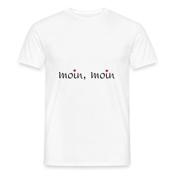 moin moin mit herzen - Männer T-Shirt - Weiß - Vorne - AI Model Male 178 dark (178cm)