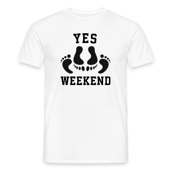 Füße Erotischer Frecher Spruch Geschenkidee - Männer T-Shirt - Weiß - Vorne - AI Model Male 178 dark (178cm)