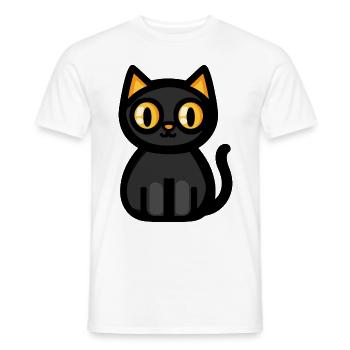 Cat Halloween Cat - Men's T-Shirt - white - Front - AI Model Male 178 dark (178cm)