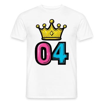 Couronne à 4 chiffres - T-shirt homme - blanc - Devant - AI Model Male 178 dark (178cm)