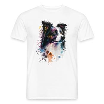 Border Collie - Men's T-Shirt - white - Front - AI Model Male 178 dark (178cm)