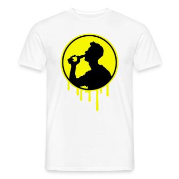Bouteille de bière - T-shirt homme - blanc - Devant - AI Model Male 178 dark (178cm)
