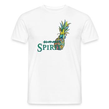 Ananas Summer Spirit Summer Time - T-shirt homme - blanc - Devant - AI Model Male 178 dark (178cm)
