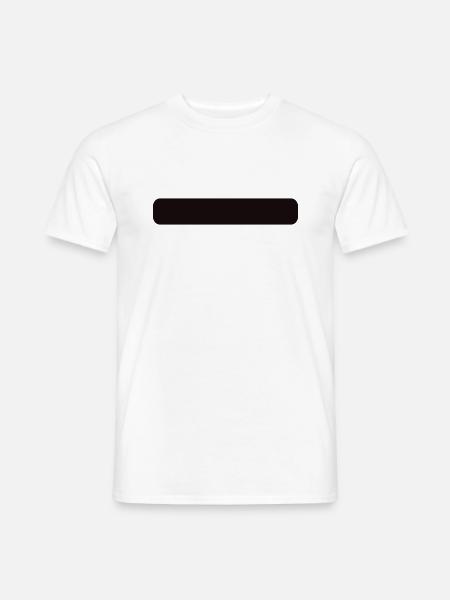 Banner schlicht rund schwarz - Männer T-Shirt - Weiß