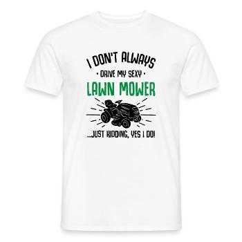 Lustige Rasenmäher Rasen mähen Rasenpflege - Männer T-Shirt - Weiß - Vorne - AI Model Male 178 dark (178cm)