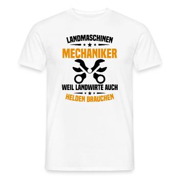Mécanicien en machines agricoles Tracteur - T-shirt homme - blanc - Devant - AI Model Male 178 dark (178cm)