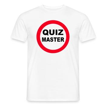 Quiz Master Stop Sign - Men's T-Shirt - white - Front - AI Model Male 178 dark (178cm)