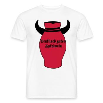 Teuflisch guter Apfelwein - Bembel Teufel - Männer T-Shirt - Weiß - Vorne - AI Model Male 178 dark (178cm)