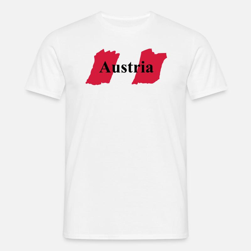 austria_flag - Männer T-Shirt - Weiß