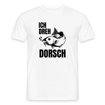 Ich Dreh Dorsch Angler Fischer Hobby Angeln - Männer T-Shirt - Weiß - Vorne - AI Model Male 178 dark (178cm)