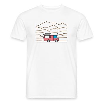 Alcôve Camping Camper - T-shirt homme - blanc - Devant - AI Model Male 178 dark (178cm)