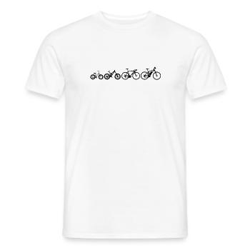 Ebike Bike Evolution Vélo de route VTT Vélo électrique - T-shirt homme - blanc - Devant - AI Model Male 178 dark (178cm)