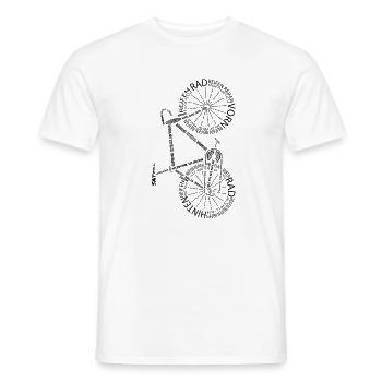 Anatomie Rennrad deutsch Fahrrad schwarz vertikal - Männer T-Shirt - Weiß - Vorne - AI Model Male 178 dark (178cm)