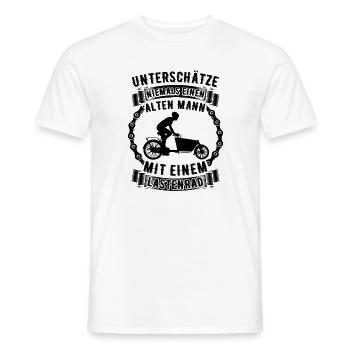 Hollandrad Lastenrad Alter Mann Spruch Cargo Bike - Männer T-Shirt - Weiß - Vorne - AI Model Male 178 dark (178cm)