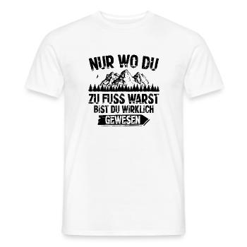 Wandern Wanderer Hiking Outdoor Wander Weg Spruch - Männer T-Shirt - Weiß - Vorne - AI Model Male 178 dark (178cm)