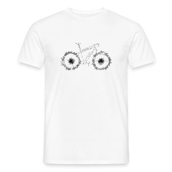 Dandelion cyclist bike tour dandelion bike - Men's T-Shirt - white - Front - AI Model Male 178 dark (178cm)