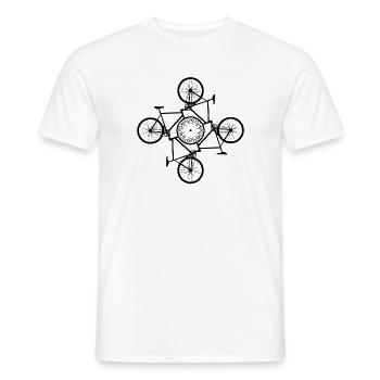 Vélo cycliste vortex vélo de course vtt cycliste - T-shirt homme - blanc - Devant - AI Model Male 178 dark (178cm)