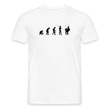 Concertina evolution - accordion gift idea - Men's T-Shirt - white - Front - AI Model Male 178 dark (178cm)