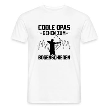 Coole Opas Gehen Zum Bogenschießen Bogensport - Männer T-Shirt - Weiß - Vorne - AI Model Male 178 dark (178cm)