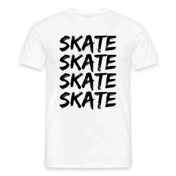 Skate - Männer T-Shirt - Weiß - Vorne - AI Model Male 178 dark (178cm)