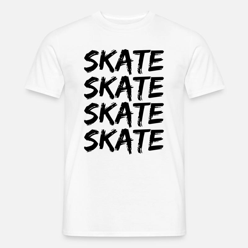 Skøjte - Mænd T-shirt - hvid