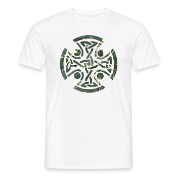 noeud celtique 11 e 226 - T-shirt homme - blanc - Devant - AI Model Male 178 dark (178cm)