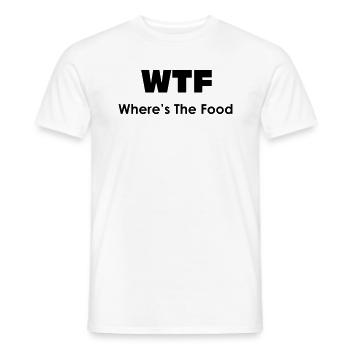 WTF - Männer T-Shirt - Weiß - Vorne - AI Model Male 178 dark (178cm)