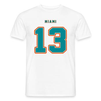 Miami Fan Shirt 13 - Männer T-Shirt - Weiß - Vorne - AI Model Male 178 dark (178cm)