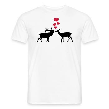 Hirsch - Männer T-Shirt - Weiß - Vorne - AI Model Male 178 dark (178cm)