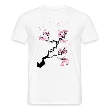 Japon fleur de cerisier - T-shirt homme - blanc - Devant - AI Model Male 178 dark (178cm)