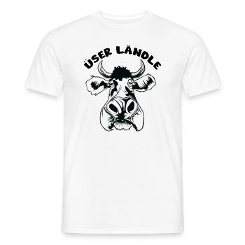 Gsiberger Vorarlberg Spruch Lustig Kuh Motiv - Männer T-Shirt - Weiß - Vorne - AI Model Male 178 dark (178cm)