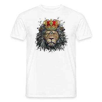 King - Männer T-Shirt - Weiß - Vorne - AI Model Male 178 dark (178cm)