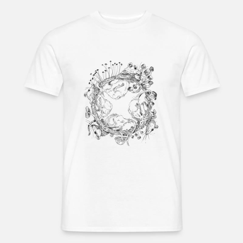 course de rat / course de rat / champignons - T-shirt homme - blanc