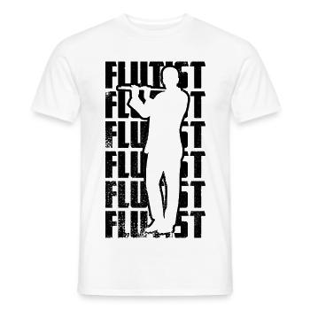 Flûtiste - T-shirt homme - blanc - Devant - AI Model Male 178 dark (178cm)
