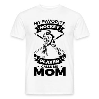 Eishockey Mutter - Men's T-Shirt - white - Front - AI Model Male 178 dark (178cm)