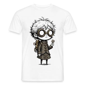 Enfant Steampunk Lunettes Rouages Manga - T-shirt homme - blanc - Devant - AI Model Male 178 dark (178cm)