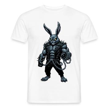 Heavy Metal Osterhase Rocker Ostern Hardcore Hase - Männer T-Shirt - Weiß - Vorne - AI Model Male 178 dark (178cm)