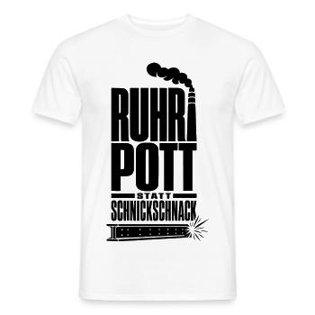 Ruhrpott statt Schnickschnack - Männer T-Shirt - Weiß - Vorne - AI Model Male 178 dark (178cm)