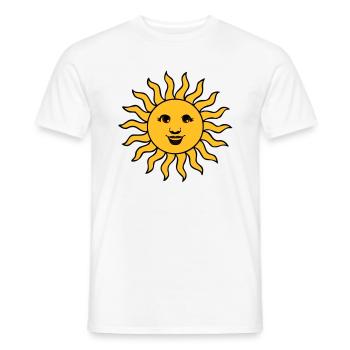summer sun sunbeam friendly - Men's T-Shirt - white - Front - AI Model Male 178 dark (178cm)