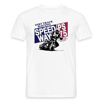 Speedway Racing - T-shirt homme - blanc - Devant - AI Model Male 178 dark (178cm)